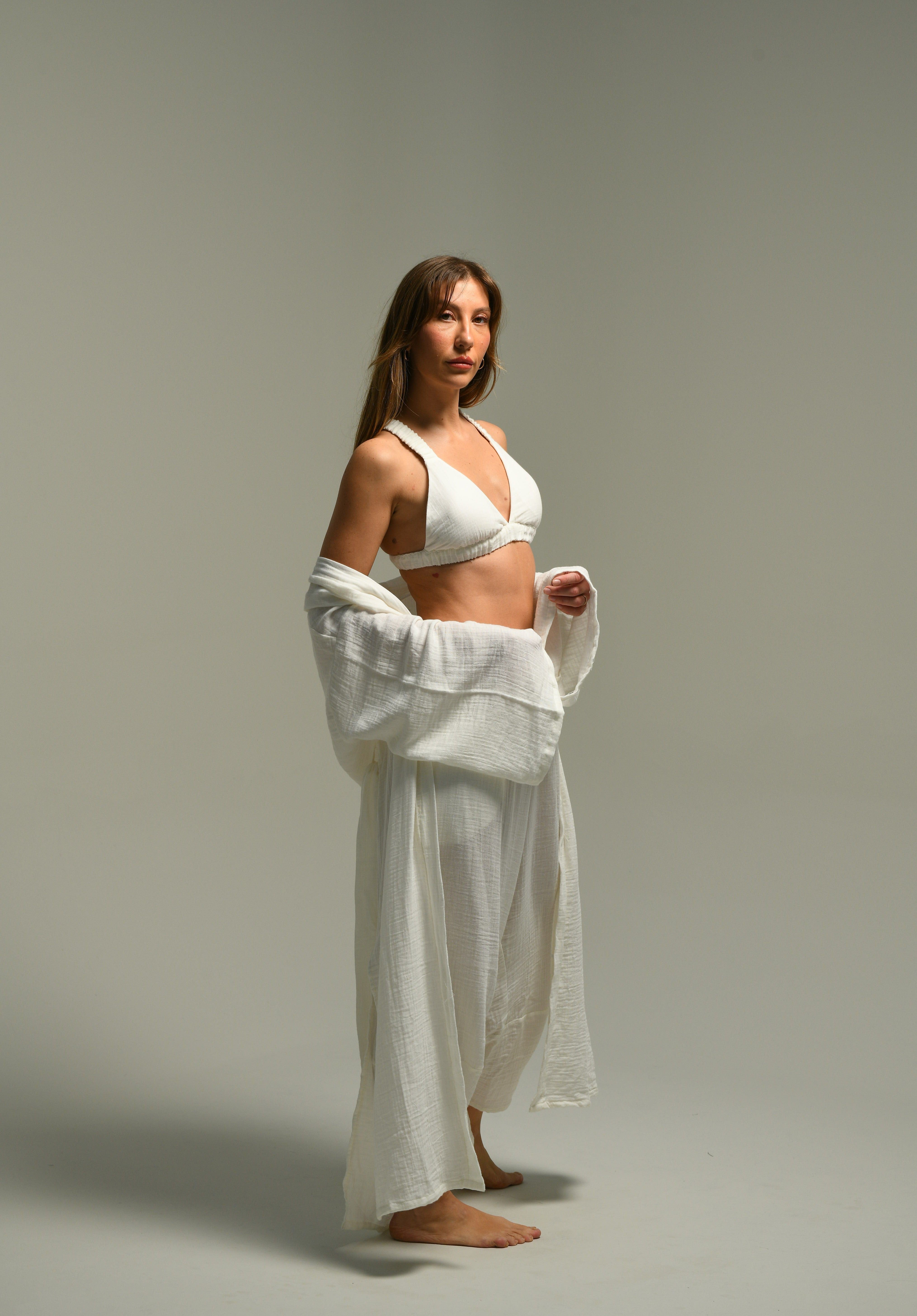Pamuk Bralet Beyaz