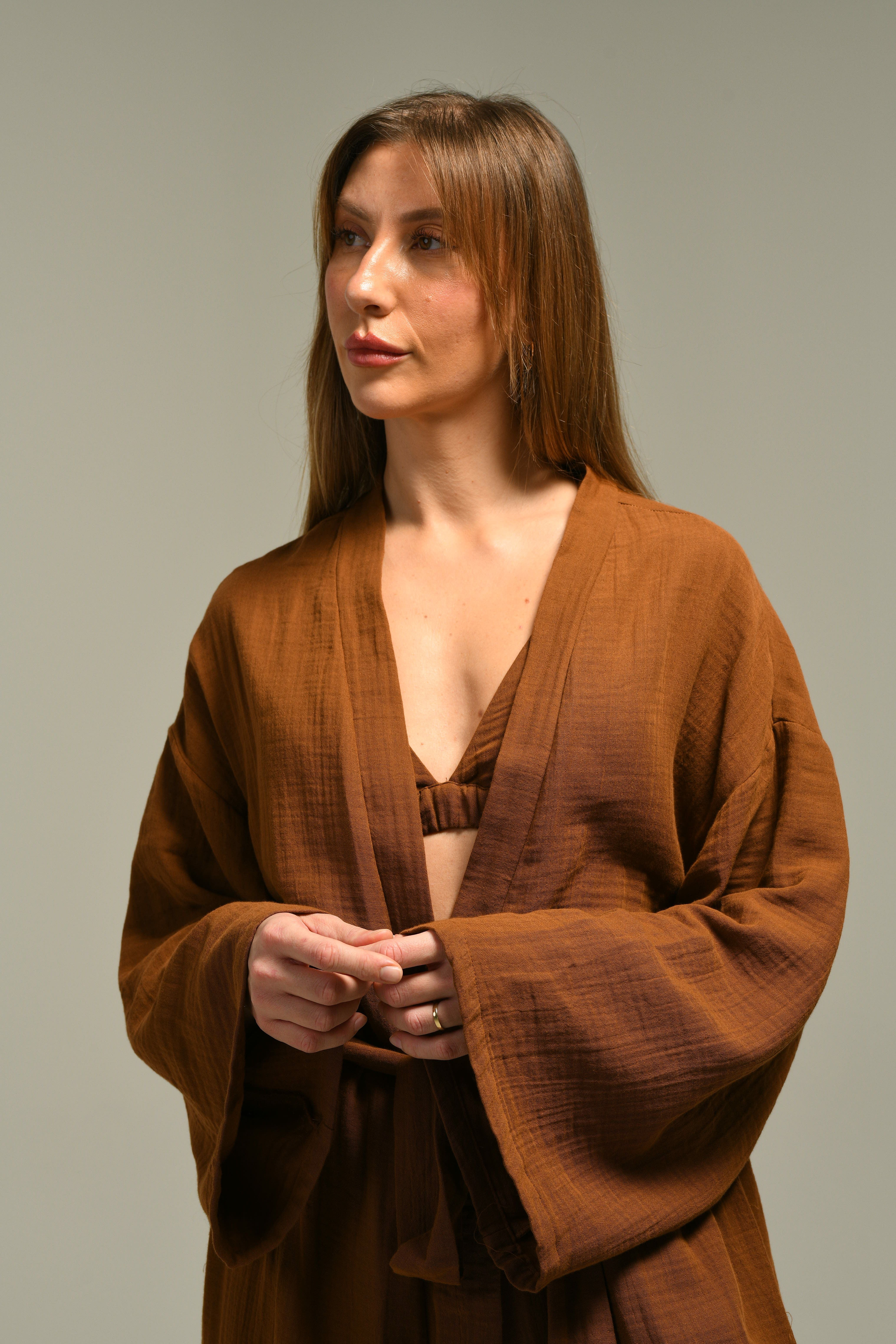 Kahverengi Kimono