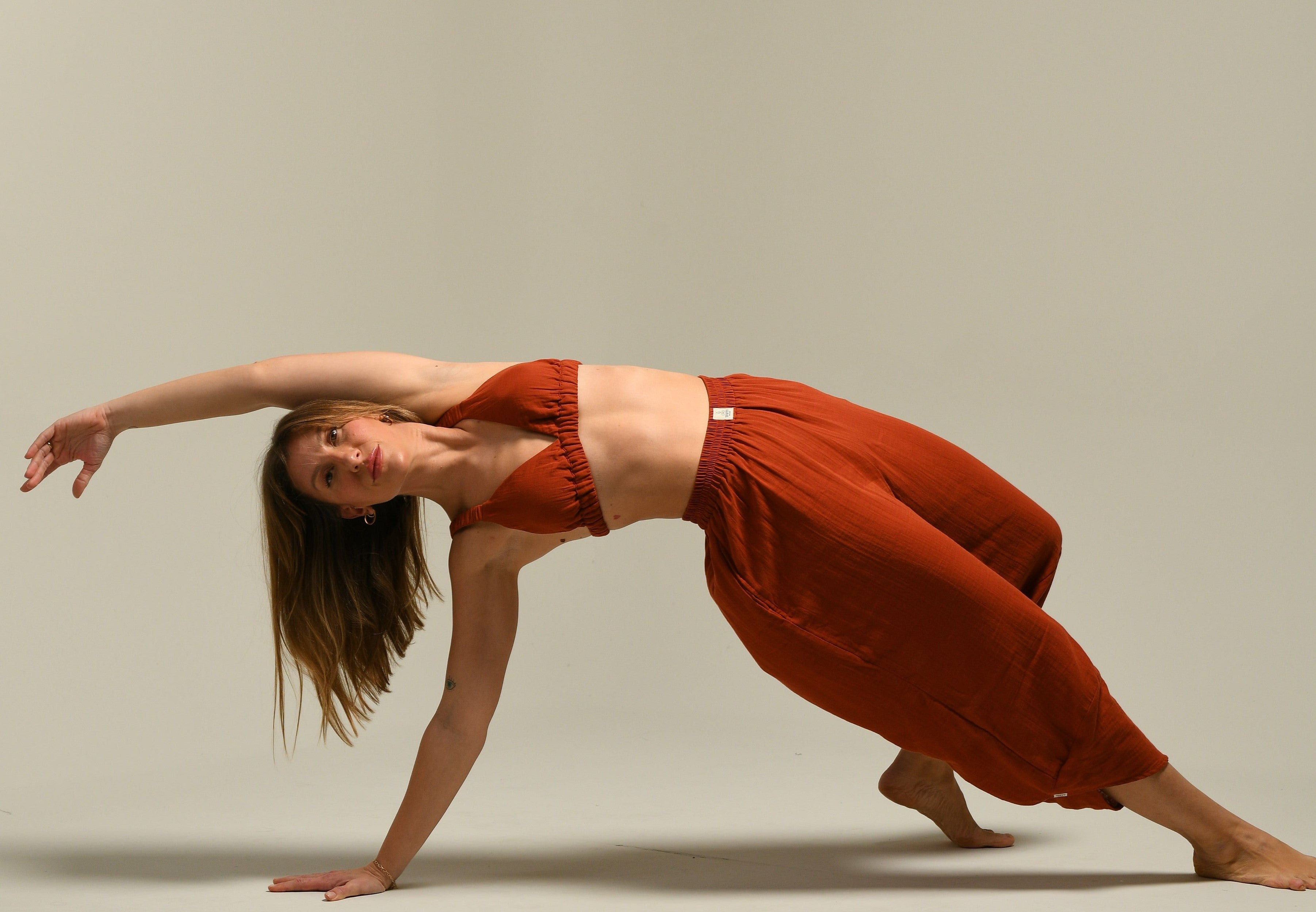 Organik Pamuk Kiremit Baggy Şalvar Pantolon - Tfifty | Yoga Pantolonu